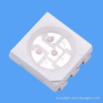 PLCC-6 5050 Yellow SMD LEDs with Viewing Angle of 120°